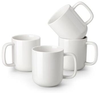 vancasso Porcelain Classic 4-Piece Coffee Mugs Set with Handle