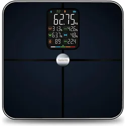 Salente, Personenwaage, BodyFit, chytrá osobní diagnostická fitness váha, Bluetooth, černá (180 kg)