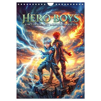 Hero Boys - Junge Helden mit mächtigen Kräften (Wandkalender 2027 DIN A4 hoch), CALVENDO Monatskalender