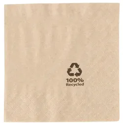 greenbox - rPapier-Cocktail-Servietten 20 x 20 cm, 2-lagig, 1/4 Falz, ungebleicht, 4800 St.