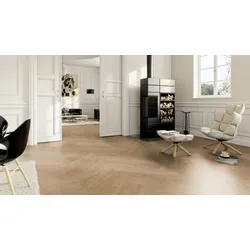 ter Hürne Herringbone Edition Design-Vinylboden Eiche Dublin tief-gebürstet Fischgrät Soya Pro 749,3x149,9x2,5 mm