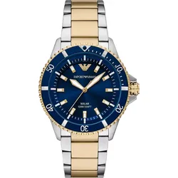 Emporio Armani SOLAR / 3 Zeiger World Explorer AR11738 - blau,2-tone - 42mm