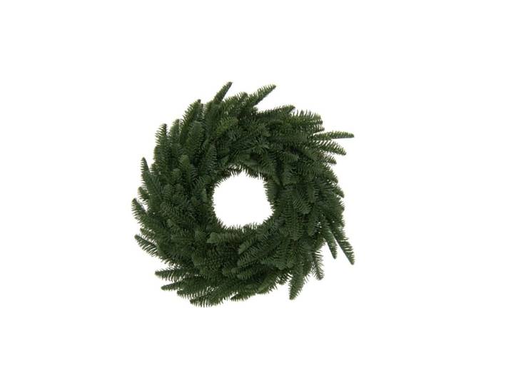 Couronne artificielle en plastique vert foncé d.40 cm