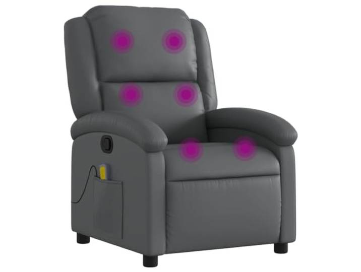 vidaXL Massagesessel Grau Kunstleder