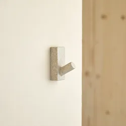 Rechteckiger Wandhaken Sara aus Terrazzo, Cream