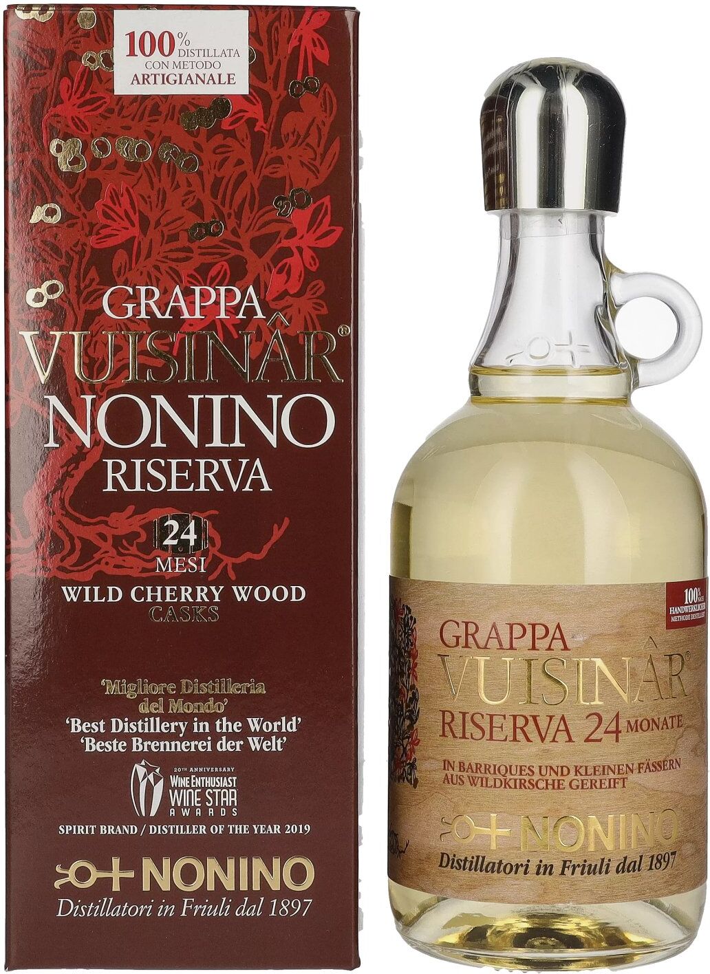 Nonino Grappa Vuisinâr Riserva 24 Mesi 41% Vol. 0,7l in Geschenkbox