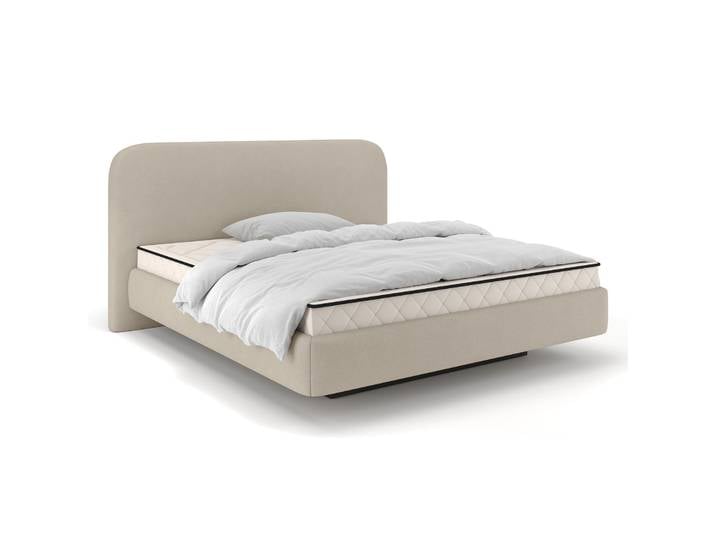 Polsterbett 140x200 cm Nellado mit Stauraum, beige Chenille