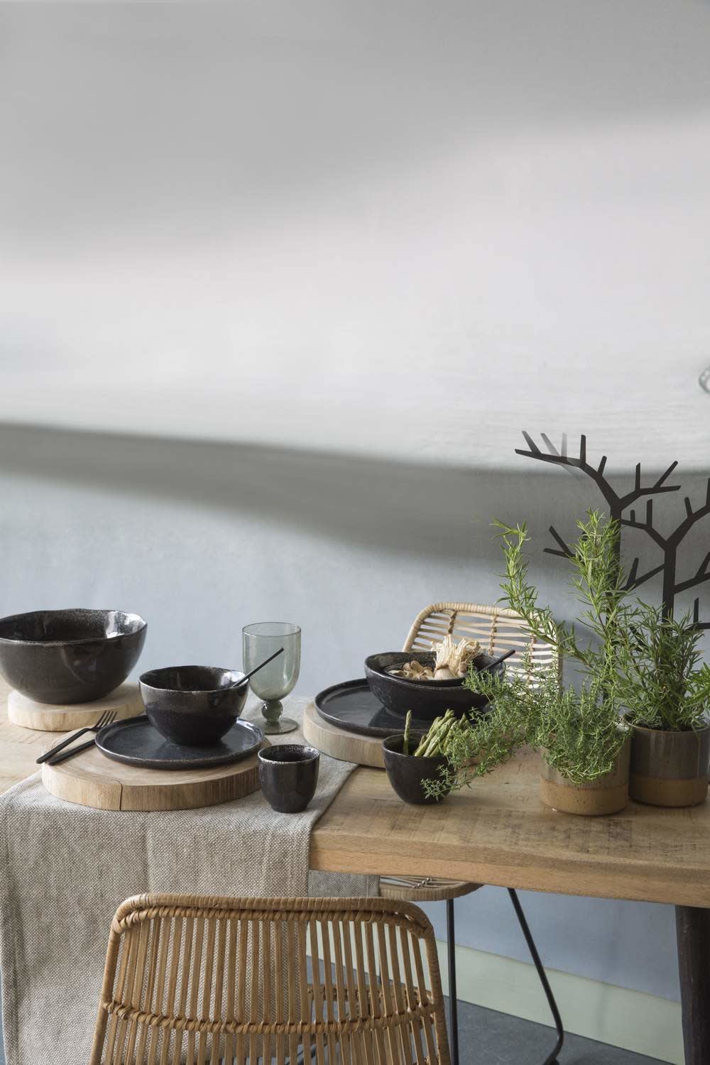Pomax Ensaladera de gres negro