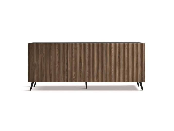 Buffet - RONDA - 3 portes - Teck - Anthracite - 180 cm