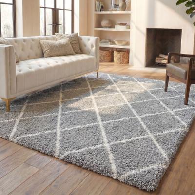 SAFAVIEH Parma Shag Mirosava Trellis 1.2-inch Thick Rug