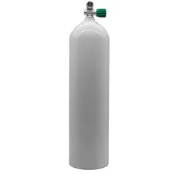 MES 11,1 L Aluflasche weiß 207 bar mit Nitrox Ventil 12400RE