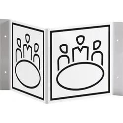 Schild I Tür-Nasenschild Piktogramm Konferenzraum, Kunststoff, 150x150mm