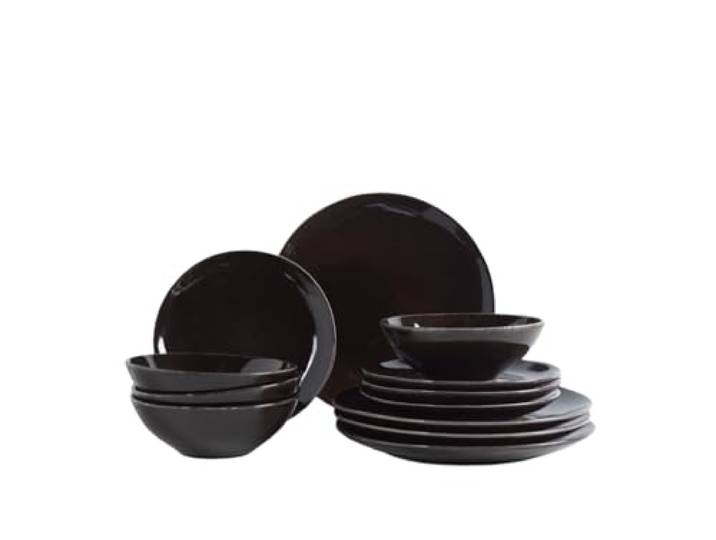 Broste Copenhagen Nordic Coal Geschirrset mittag für Vier