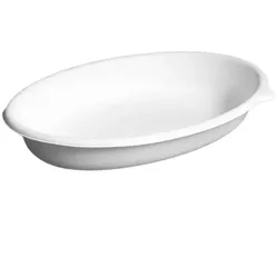 MONOUSO - Ökologische Verpackung Oval Weiß 940ml (50 Stück)