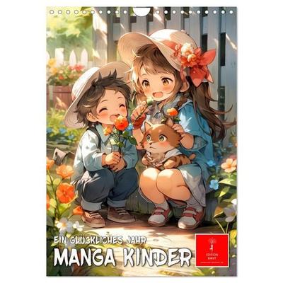 Manga Kinder - ein glückliches Jahr (Wandkalender 2027 DIN A4 hoch), CALVENDO Monatskalender
