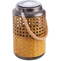 Outdoorleuchte Solar Laterne Außen Boho Deko Solarleuchte Solarlaternen für Außen Garten, hängend stehend, LED, DxH 12x16cm