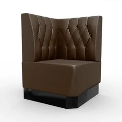 BIG Möbel GmbH Gastro Eckbank Amsterdam | 64x64 cm | Kunstleder Braun | Diamant