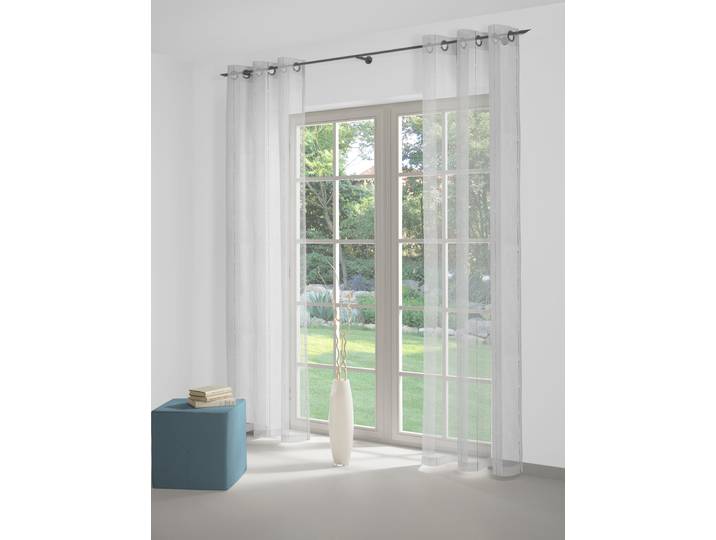 Gardine WIRTH Lizzy Gr. 18, weiss (weiß), B:600cm H:175cm, Polyester, Gardinen, Gardine