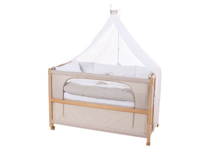 Room Bed 'Liebhabär', 60 x 120 cm, Beistellbett zum Elternbett mit kompletter Ausstattung