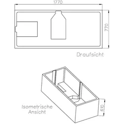Neuesbad Wannenträger für Hoesch Scelta 1800x800 SW14326