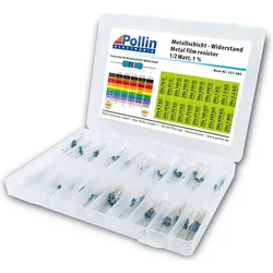 Pollini Widerstands Sortiment Metallschicht 400 Stk., 0,5 W, 1%, Widerstand