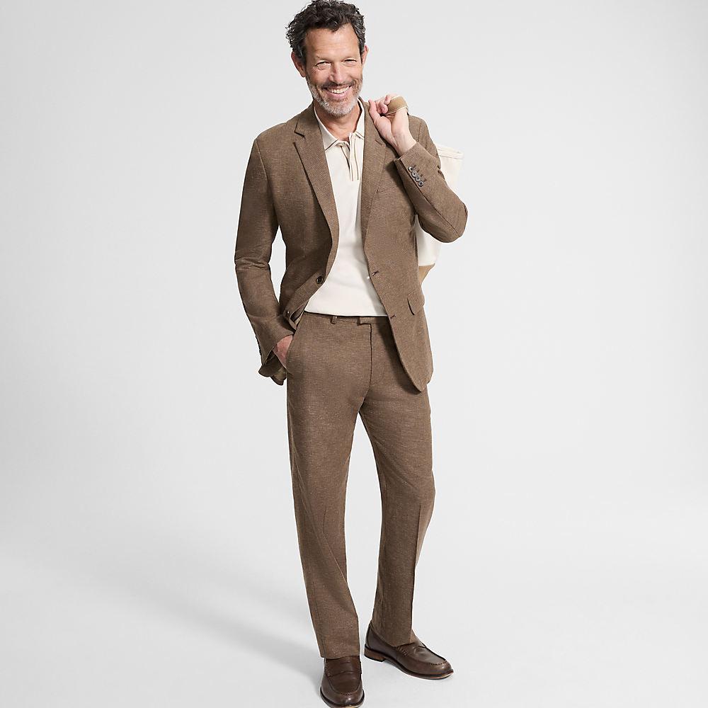 Classic Fit Business-Hose aus Leinenmix für Herren, Herren, size: regular, Braun, Leinen/Baumwoll-Mischung/Viskose-Mischung, by Lands' End