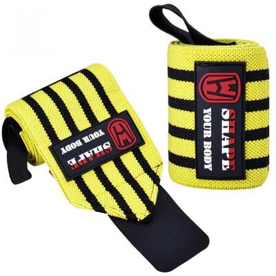 Clever Finds Pro Weightlifting Wrist Wraps Gym Wrist Support Straps For Strength Training yellow