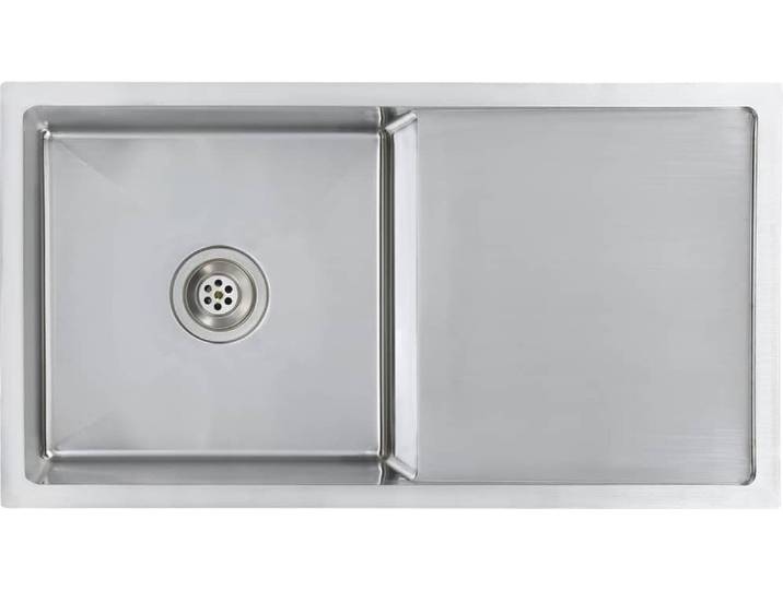 vidaXL Évier de cuisine fait main en acier inoxydable