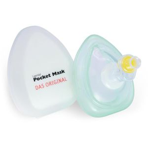 Laerdal Beatmungsmaske Pocket Mask, nach DIN 13154, für Kinder & Erwachsene, mit Einwegventil
