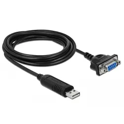 DeLock - Kabel seriell - USB (M) zu DB-9 (W) - 1,8 m - Schwarz