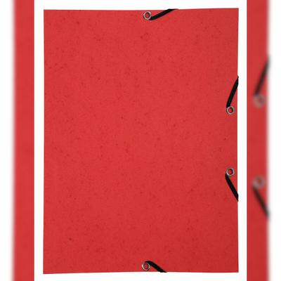 Exacompta 55465E 50x Eckspannmappe A4 aus Karton ohne Klappen - Rot