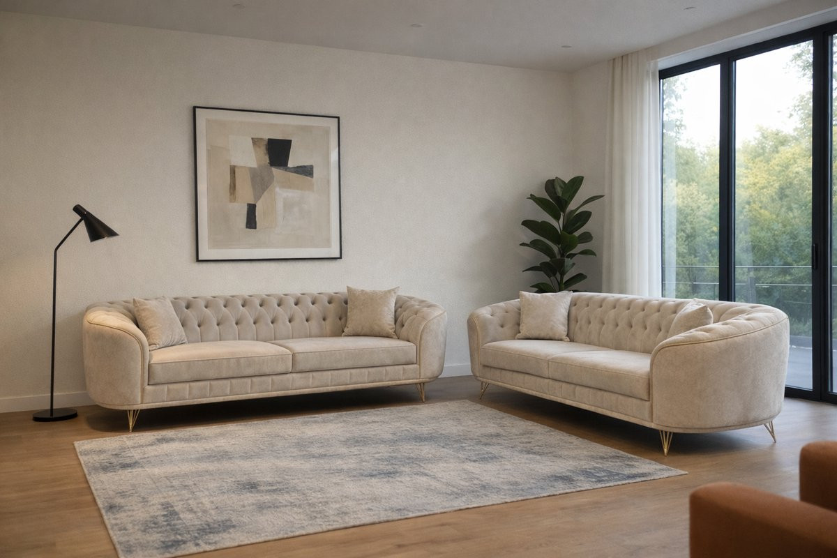 Bellagio Royale Luxe Royale Bank in Koningstijl voor de Woonkamer
