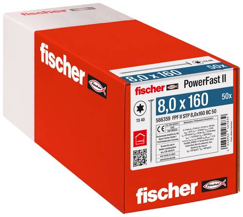 Holzbauschrauben PowerFast II Stufensenkkopf mit Innenstern TX, gvz, blau passiviert, Teilgewinde 566359 Norm FPF II-STP