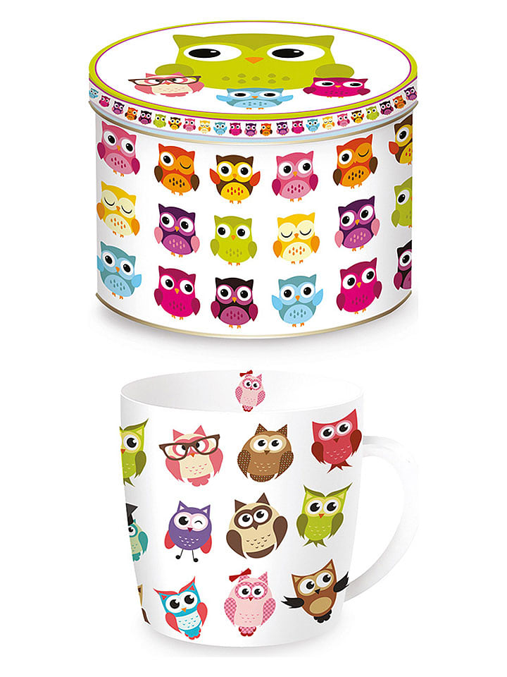 Easy Life Tasse ''Owls Fancy'' in Weiß/ Bunt - 350 ml - onesize