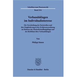 Verbandsklagen im Individualinteresse, Fachbücher von Philipp Simon