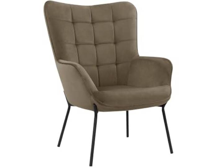 Boris Lounge-Sessel aus Stoff Mocca