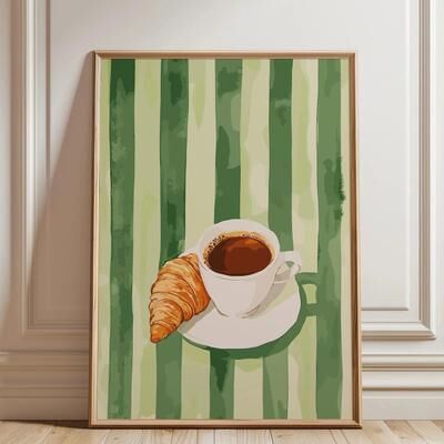 Inspired Living Minimalist Coffee Wall Art Poster Retro Kitchen Decor For Coffee Lovers d 20x30cm No Frame