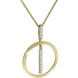Celesta Gold Halskette 375/- Gelbgold 2farbig Zirkonia