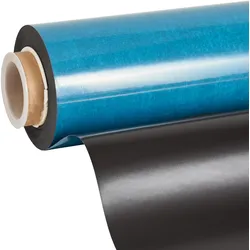 Magnetfolie selbstklebend, roh, 1.070 x 0,5 mm, Rolle mit 20 m, Ferrit, braun