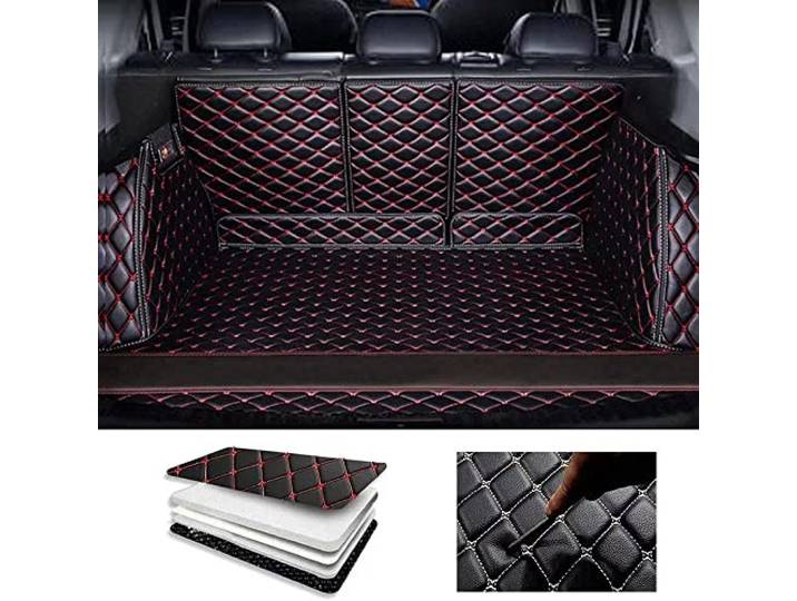 YAZGAN Für Ford kuga 2019-2023 Kofferraumabdeckung mit Vollständiger Abdeckung, Schutzpolster für Innendekoration, Styling Zubehör,C Black Red