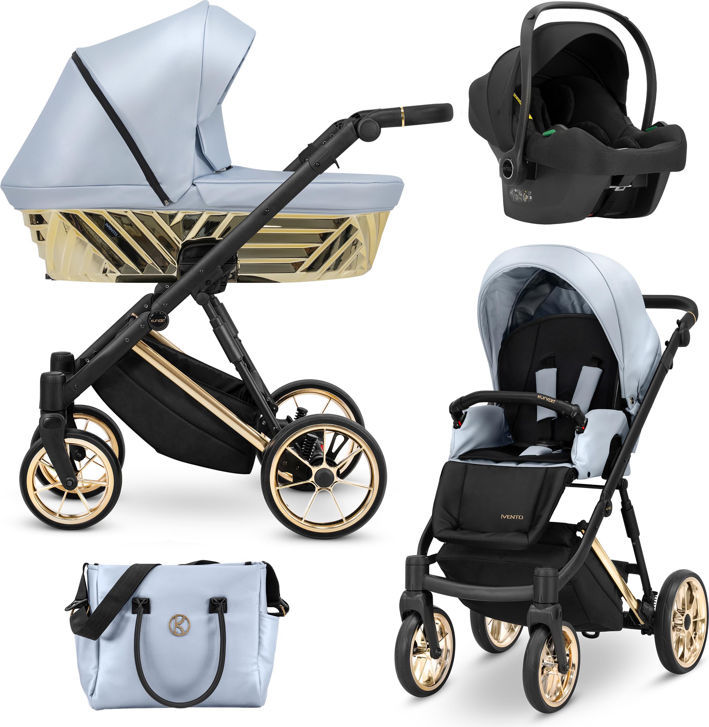 Kinderwagen Kunert Ivento Glam Premium 3in1 - Farbe: Eco Baby Blue Metallic