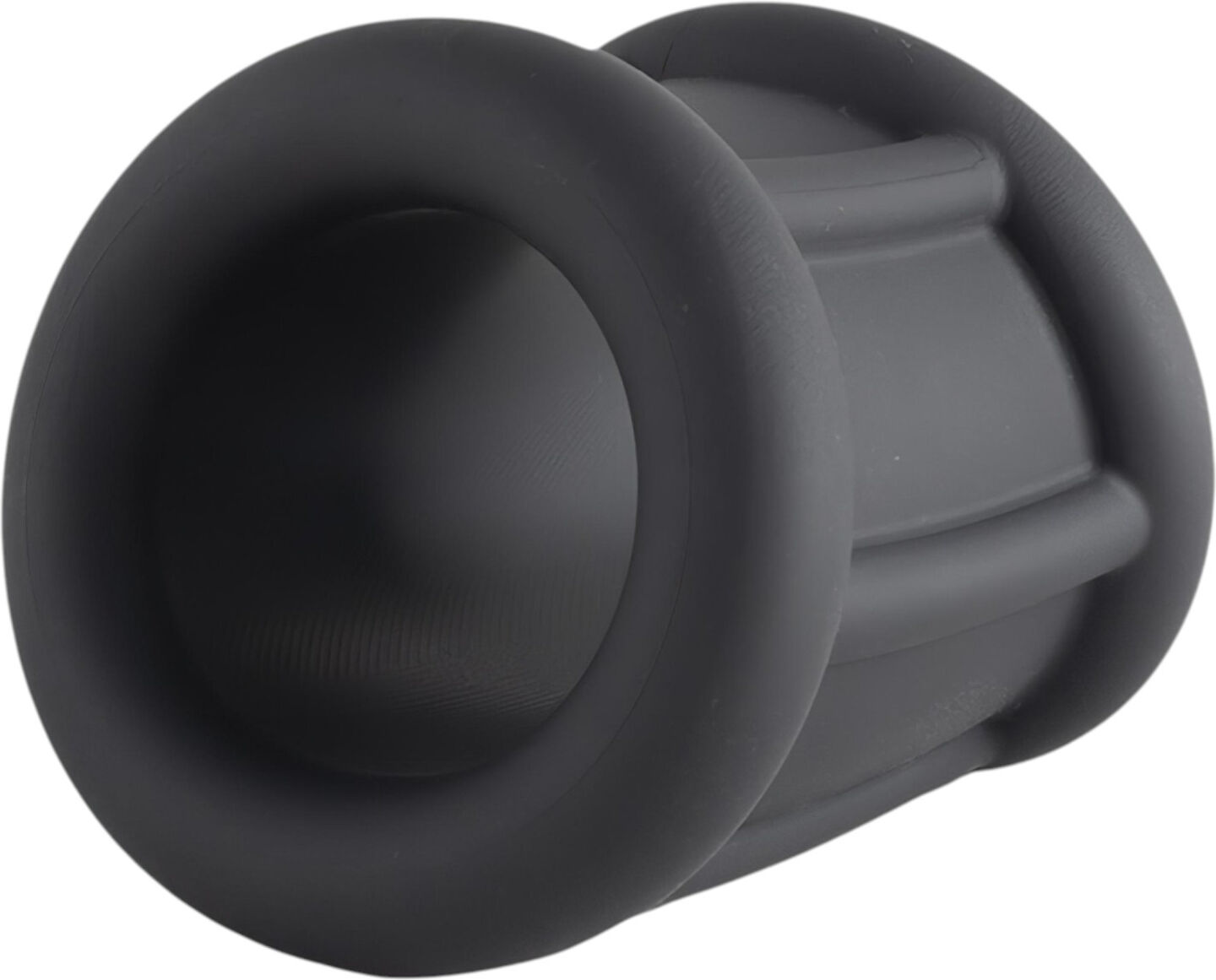 Pulselock Cocktura - ribbed silicone cock ring (black) - 30 mm