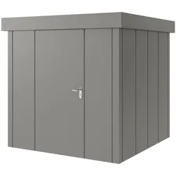 Hörmann Metall-Gerätehaus "Juno" mit Flachdach, JFD5 - Design, 214 x 214 cm (B x T),graualuminium,