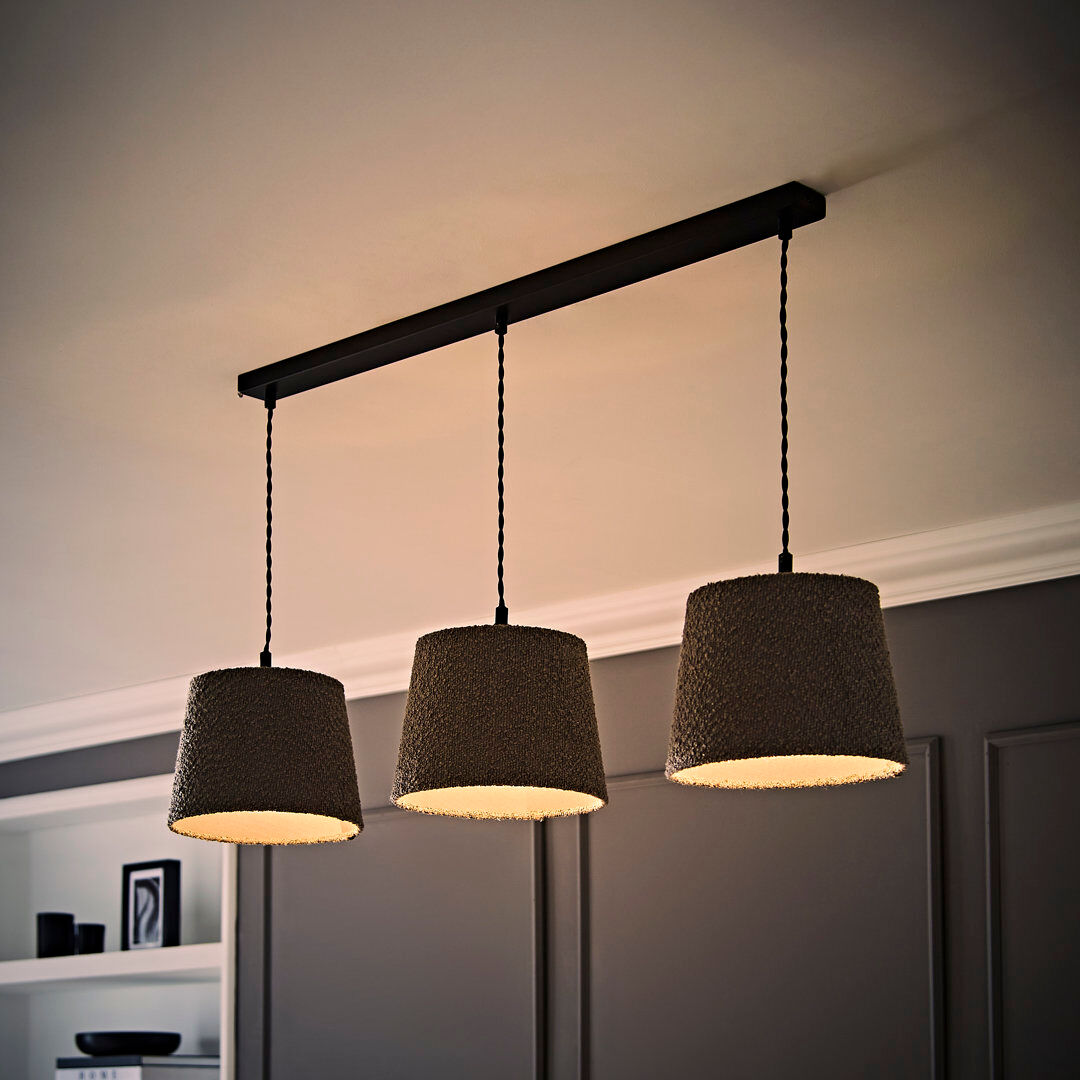 Breakwater Bay 3 - Light Matte Black Pendant Grey