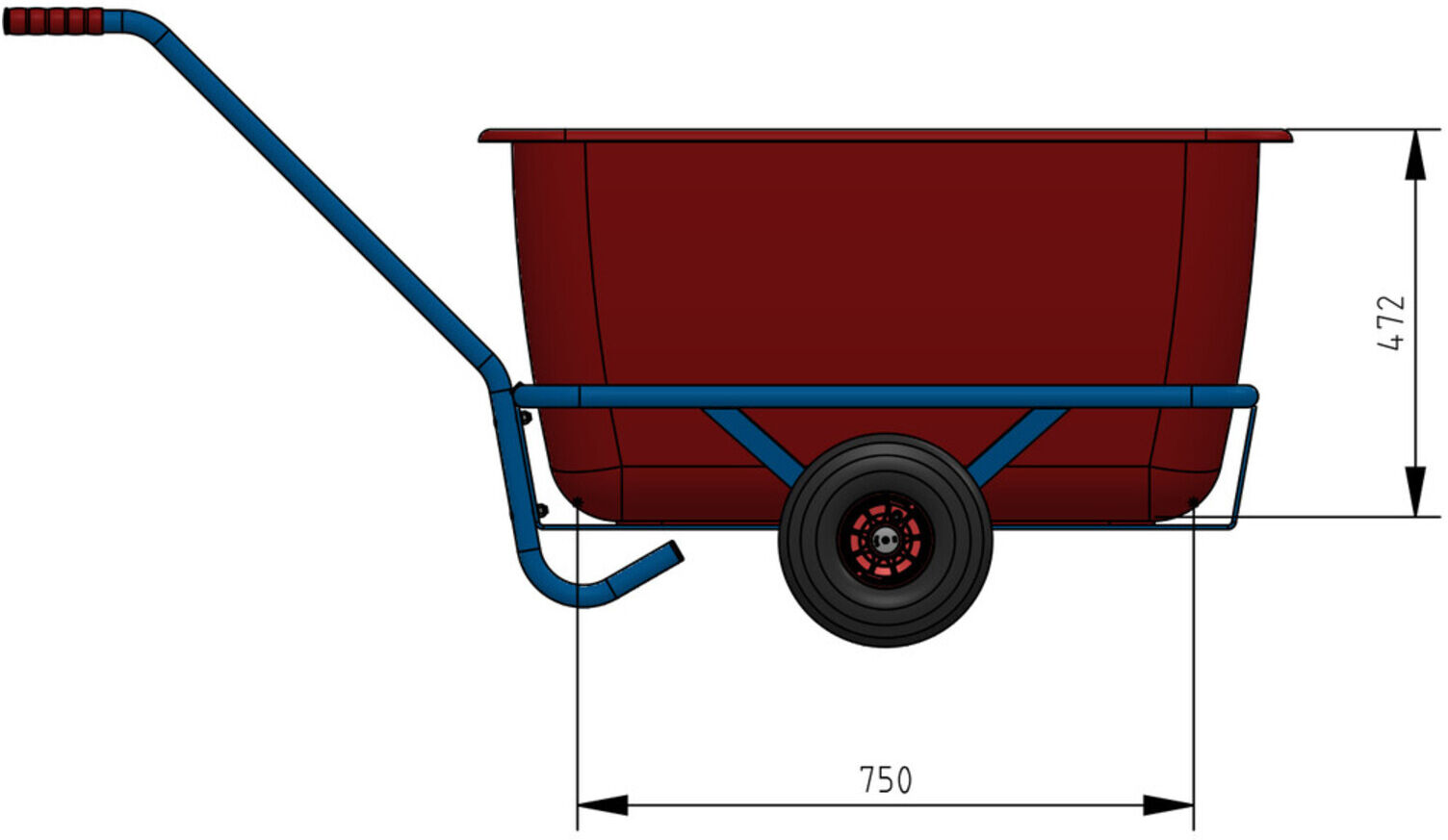 fetra Handwagen mit Kasten 4102V)