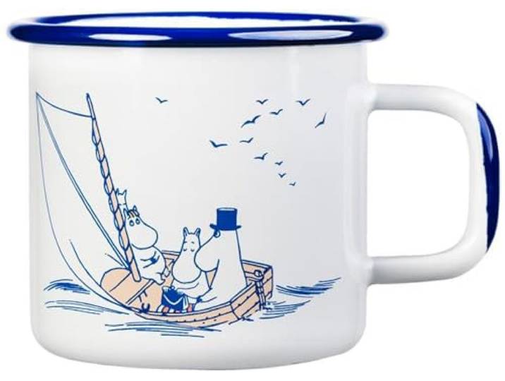 Muurla Mug Moomin Sailors en émail blanc 0\,37 l