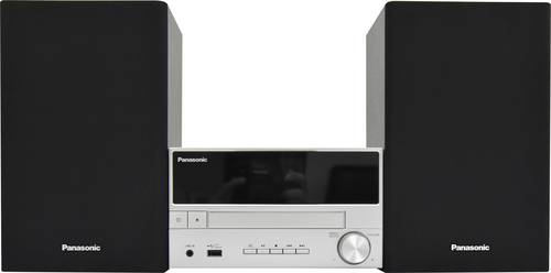 Panasonic SC-PM302E-S Stereoanlage Bluetooth, CD, USB, DAB+, UKW, Inkl. Fernbedienung 20W Silber