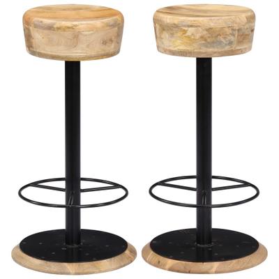 vidaXL Barstühle 2 Stk. Massivholz Mango
