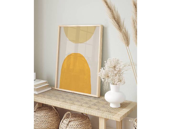 Bild Geometric Abstract Paint Buche Massiv, lackiert Acrylglas Multicolor 32 x 42cm