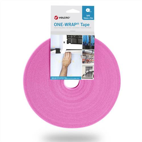 VELCRO One Wrap Band 10mm breit, rosa, 25m